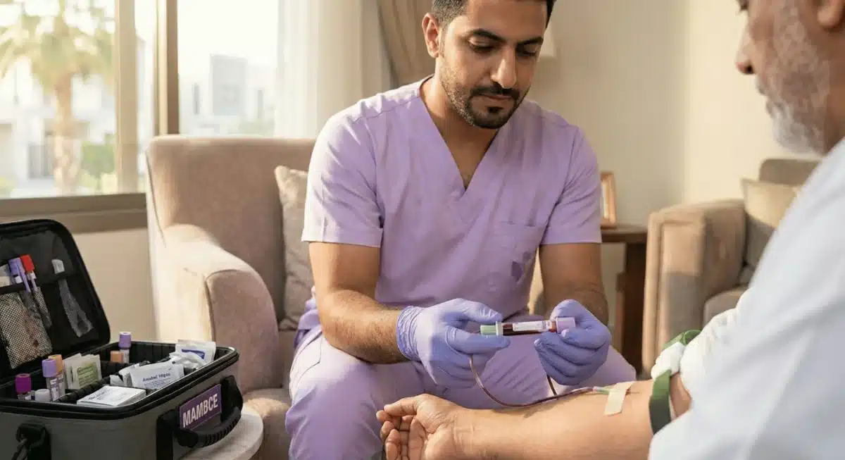 التحاليل المخبرية المنزلية — سحب عينات ونتائج على جوالك