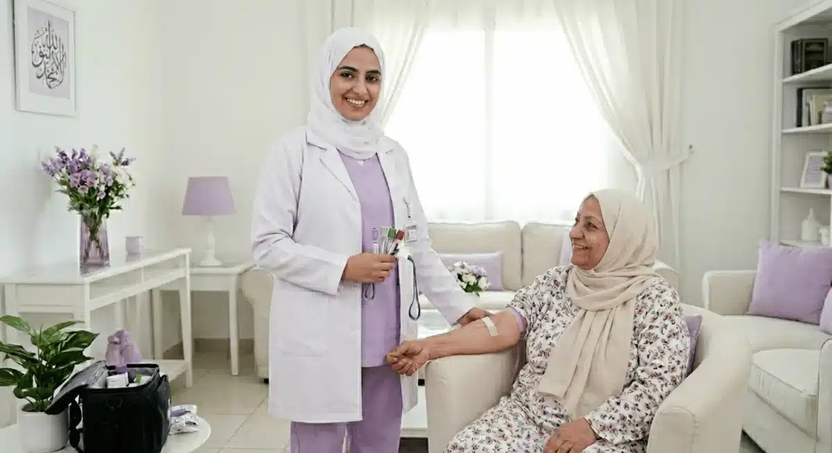 التحاليل المخبرية المنزلية — سحب عينات ونتائج على جوالك